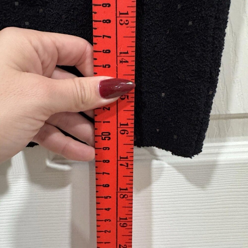St John Evening Black Sparkly Mini Skirt Womens Zipper Size 2‎ Made In USA - Picture 2 of 7
